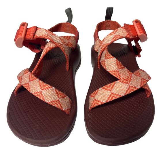 Chaco‎ Z/1 Kaleido Peach Ecotread Sport Hiking Sandals Girls size 13 - Picture 1 of 8